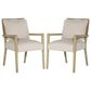 Hooker Furniture Surfrider Woven Back Arm Chair with Beige Cushion in Driftwood (Set of 2), , large