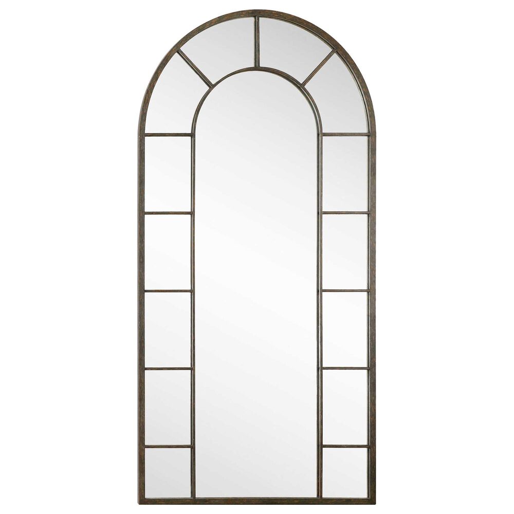 Uttermost Dillingham Arch Mirror in Aged Black, , large