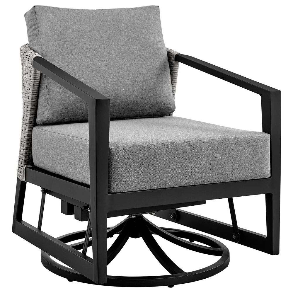 Blue River Aileen 3-Piece Patio Swivel Seating Set in Black and Grey, , large