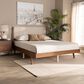 Baxton Studio Senna King Platform Bed in Walnut Brown, , large