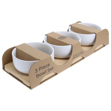 BIA Cordon Bleu 4-Piece Bamboo Board and Bowl Set in White, , large