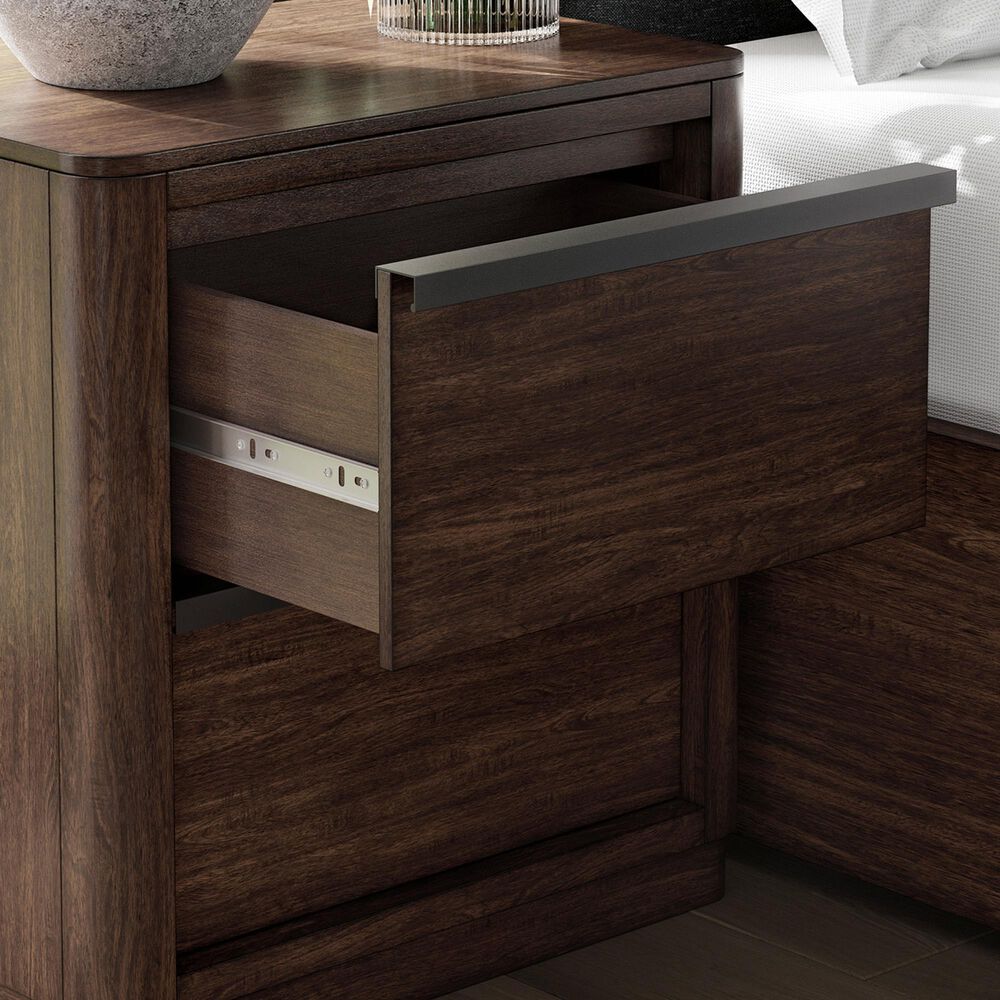 Millenium Dilenno 2 Ball Bearing Smooth Gliding Drawer Nightstand in Dark Brown, , large