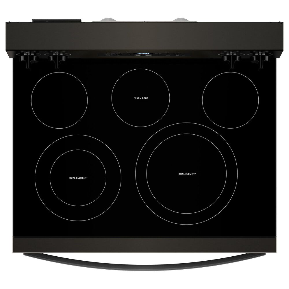 Whirlpool 5.3 Cu. Ft. Energy Star Electric Range with Air Cooking Technology in Black Stainless Steel, , large