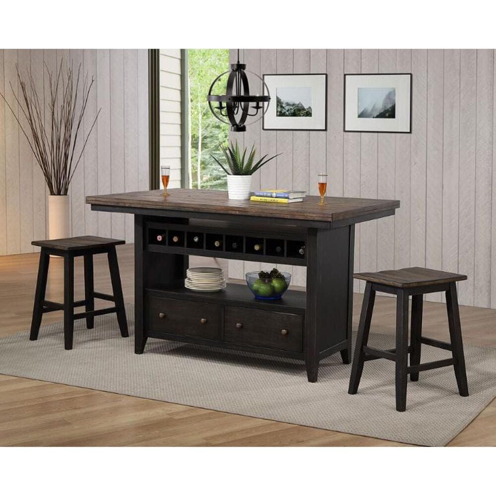 Radius Ashford 30&quot; Saddle Barstool in Black and Rustic Walnut, , large