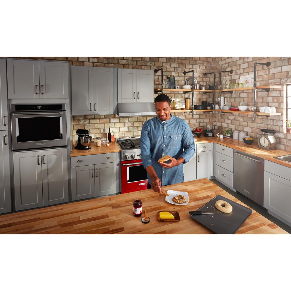 KitchenAid 4.1 Cu. Ft. Freestanding Gas Range with True Convection in Passion Red, , large