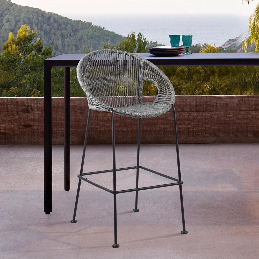 Blue River Acapulco Patio Bar Stool in Gray, , large