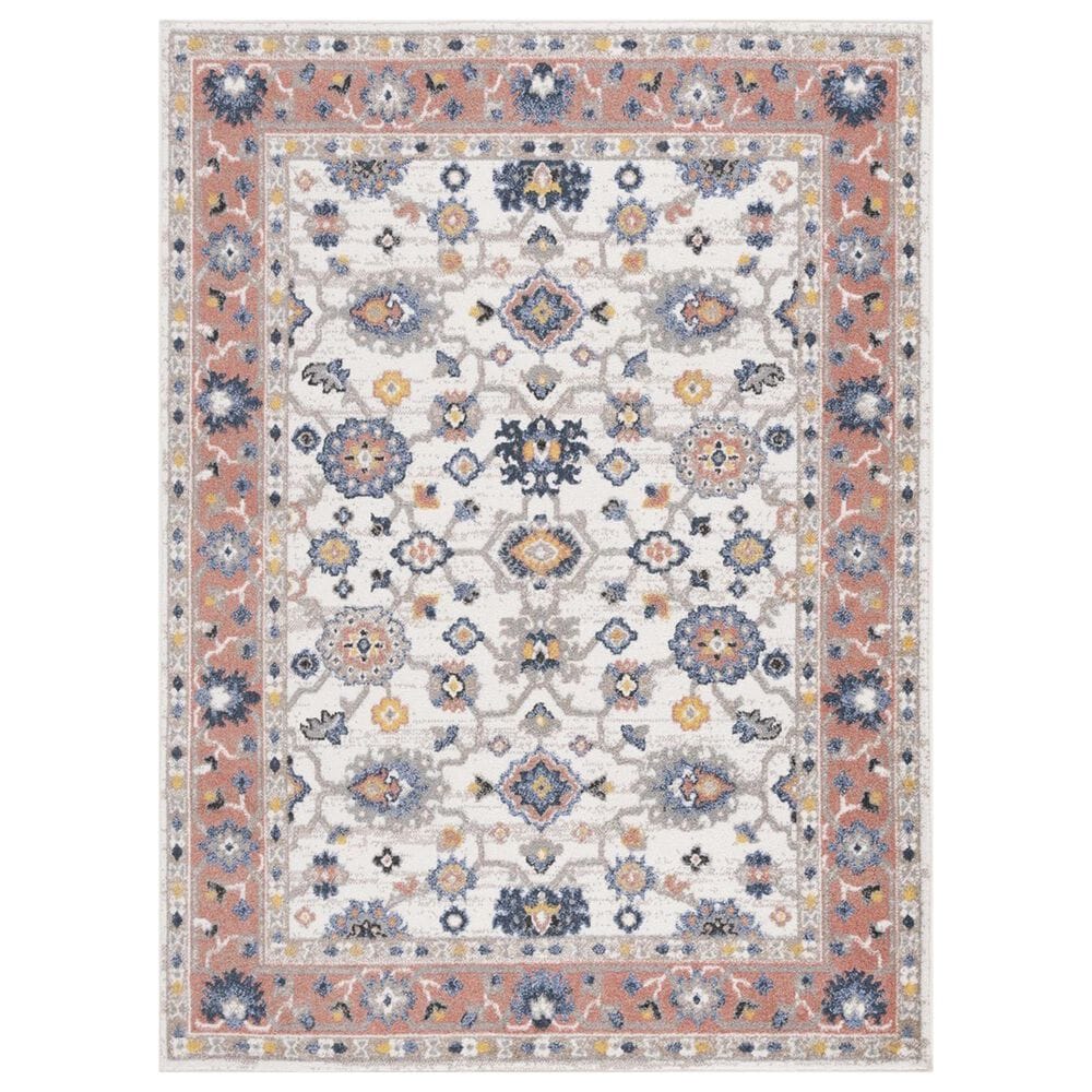 Safavieh Astoria 5"3" x 7"6" Ivory and Rust Area Rug, , large