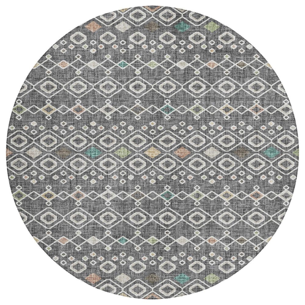 Dalyn Rug Company Portico PO4 Gray 8" Round Area Rug, , large