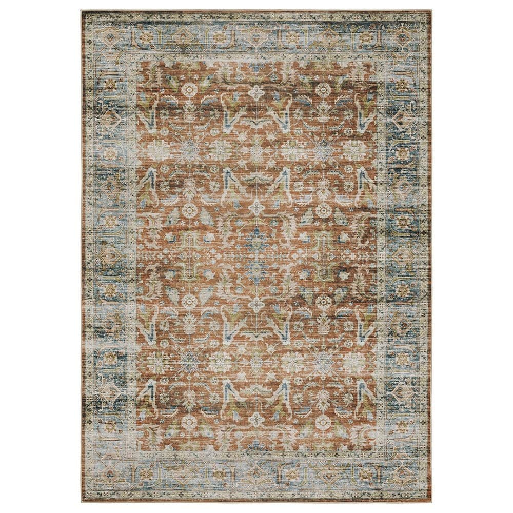 Oriental Weavers Charleston Distressed 2" x 8" Rust Runner, , large