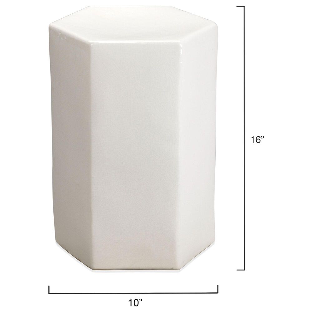 Splendor Living Kingsley Small Side Table in White, , large