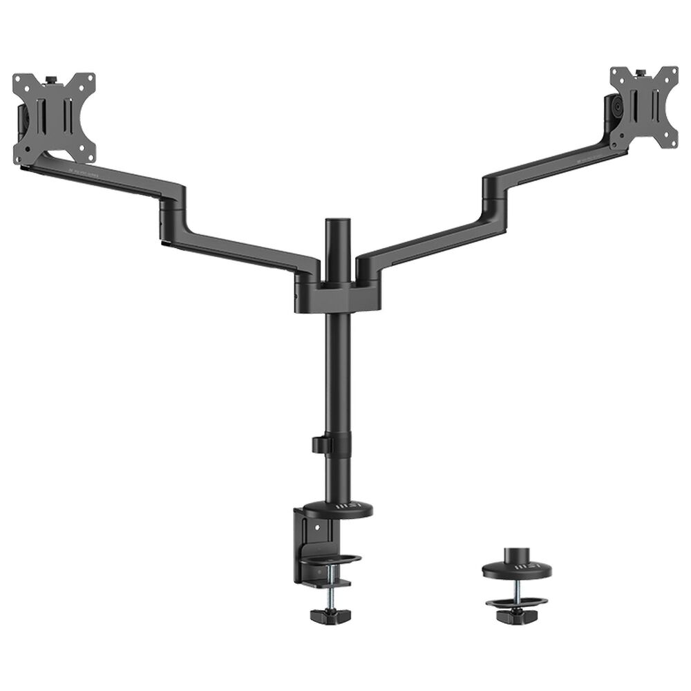 MSI Dual Monitor Desk Mount for 17&quot;-32&quot; Screen in Matte Black, , large