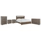 Riva Ridge Modern Loft California King Storage Panel Bed with Dresser, Chest, and Two Nightstands in Greystone, , large
