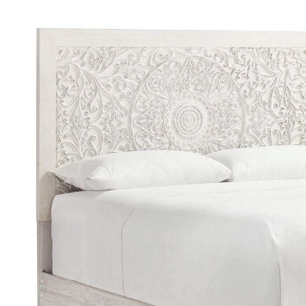 Ashley Paxberry Queen Panel Bed in Whitewash, , large