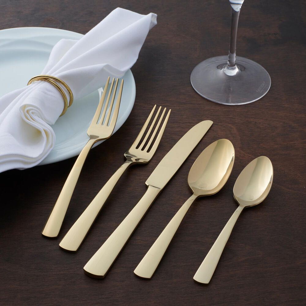 Oneida Aptitude 20-Piece Flatware Set in Champagne, , large