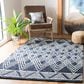 Safavieh Micro-Loop MLP155N 5" x 8" Navy and Ivory Area Rug, , large
