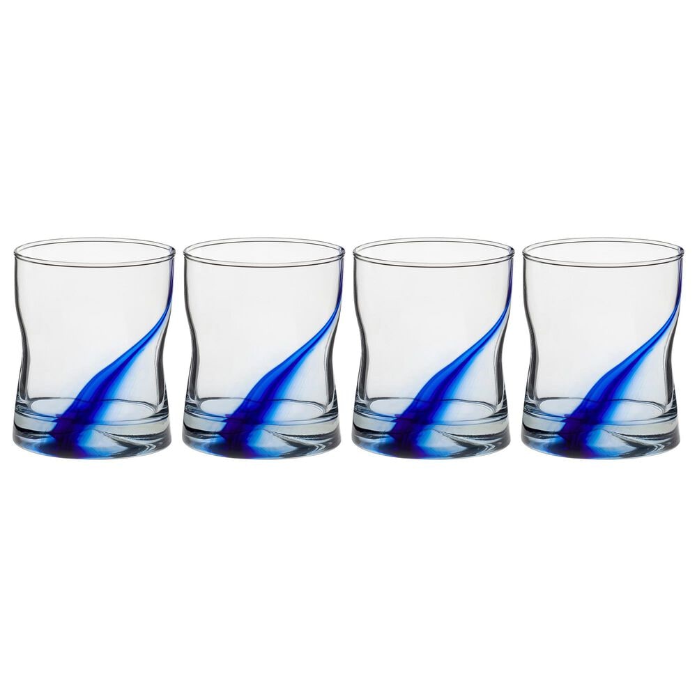 Libbey Glass Blue Ribbon 13-Oz Double Old Fashioned Glassware Set in Clear (Set of 4), , large