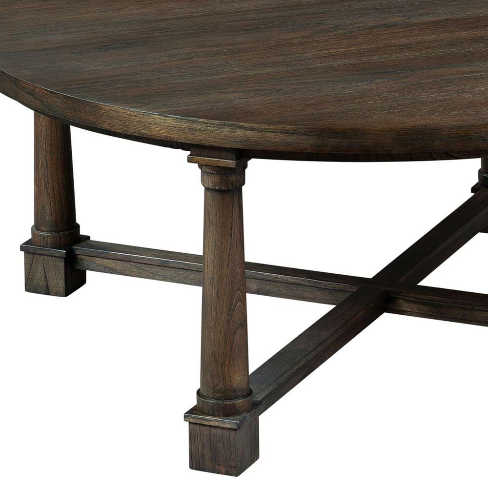 Hekman Linwood Round Coffee Table in Brown, , large
