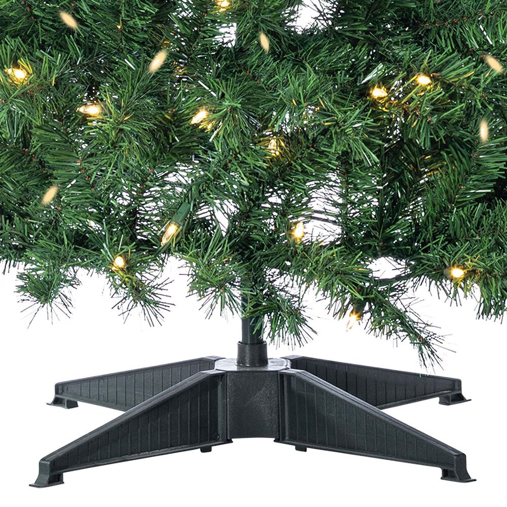 The Gerson Company 7.5&#39; Pop-Up Fir Tree with Warm White LED Lights in Green, , large