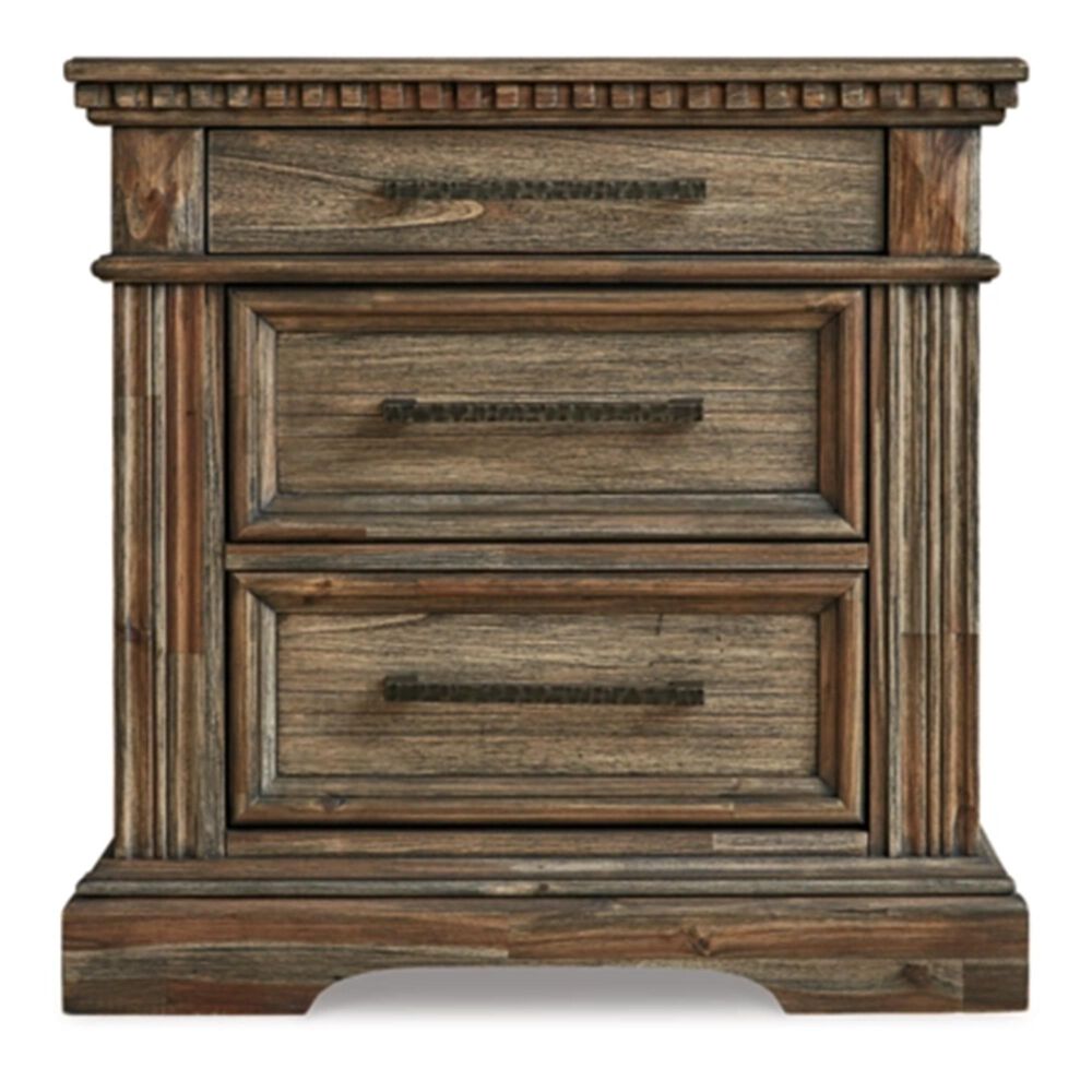 Signature Design by Ashley Markenburg 3 Drawer Nightstand in Brown, , large