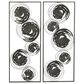 Maple and Jade 36" x 14" Contemporary Metal Wall Decor in Black and Gold (Set of 2), , large
