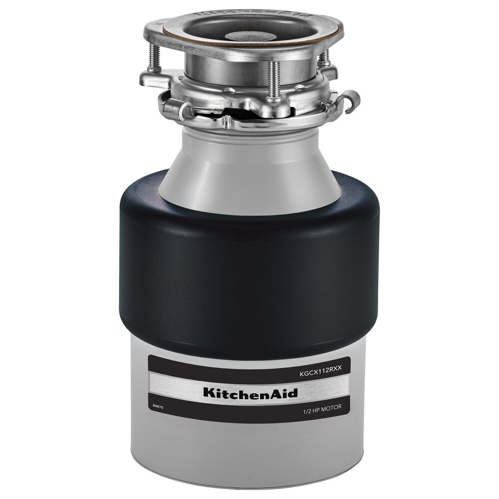 KitchenAid 1/2 HP Continuous Feed Garbage Disposal in Gray, , large