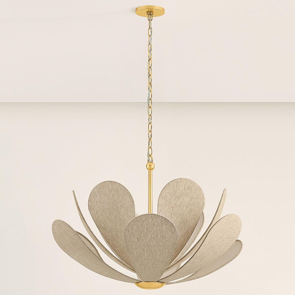 Mitzi Lighting Nadine 6-Light Chandelier in Aged Brass, , large