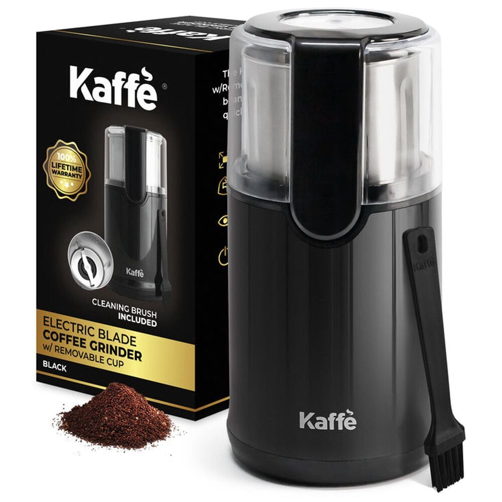 Complete Cuisine 4.5 Oz Electric Coffee Blade Grinder with Removable Cup in Black, , large