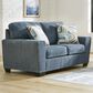 Ashley Cashton Stationary Loveseat in Blue, , large