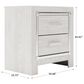 Ashley Altyra 2 Drawer Night Stand in White, , large