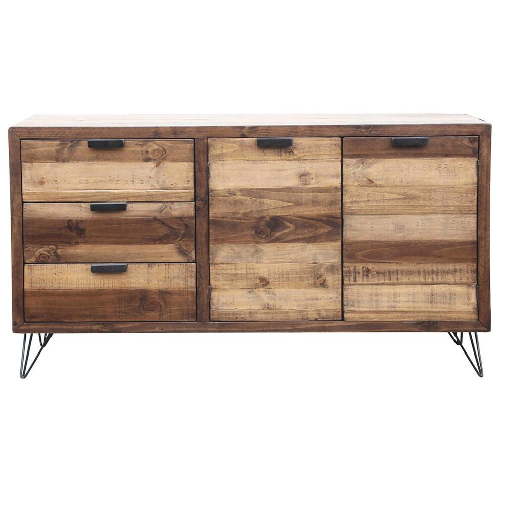 Mayberry Hill Cruz Server in Black and Natural Pine, , large