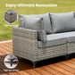 HOMLUX 9-Piece Patio Conversation Set in Dark Gray, , large