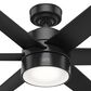 Hunter Solaria 72" Outdoor Ceiling Fan with LED Light in Matte Black, , large