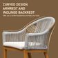 Hearth and Haven Outdoor Barstool with Rounded Backrest in Beige (Set of 2), , large