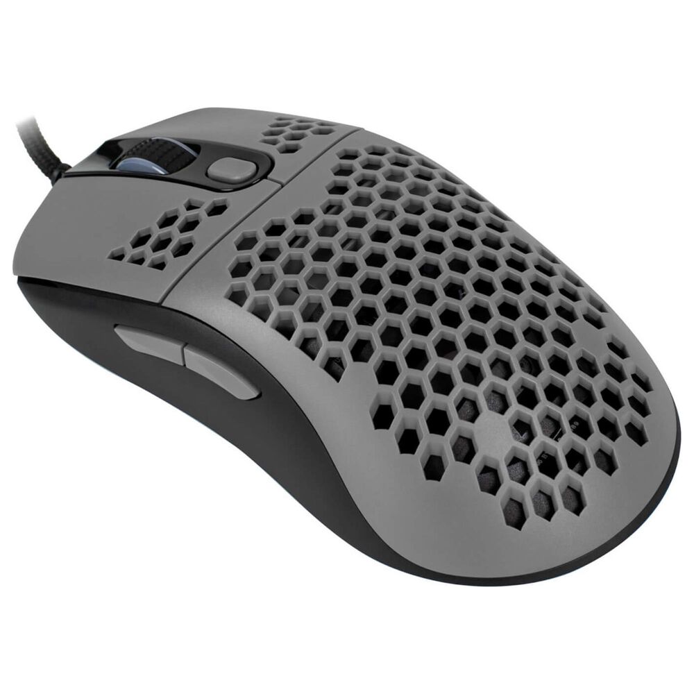 Arozzi Favo Ultra Lightweight Customizable RGB Gaming Mouse with Honeycomb Pattern, Pixart 3389 Sensor, and Omron 20M Switches - Grey, , large