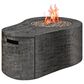 Ebel Outdoor Furniture Tahoe Fire Pit Table with Tumbled Fire Stone in Slate, , large