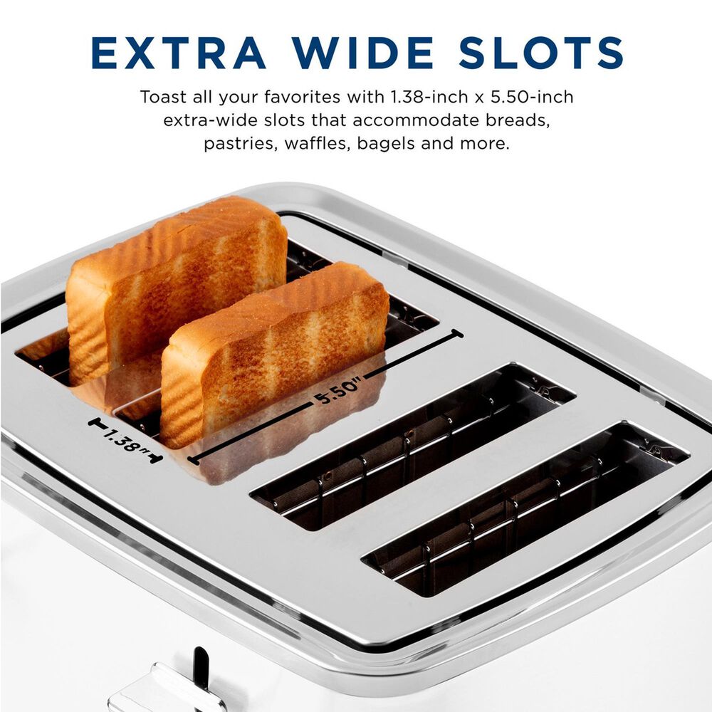 GE Appliances 4-Slice Toaster in White, , large
