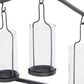 Maple and Jade 11" Industrial Candle Holder with 3 Suspended Candle Plates in Black, , large