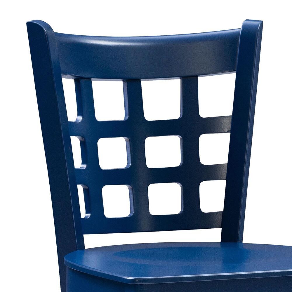 Linon Home Decor Lola Counter Stool in Navy Blue (Set of 2), , large