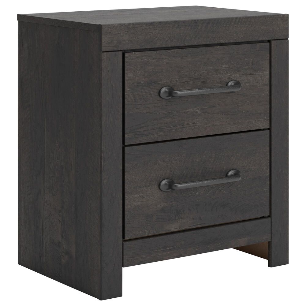 Ashley Hollivern 2-Drawer Nightstand in Dark Gray, , large