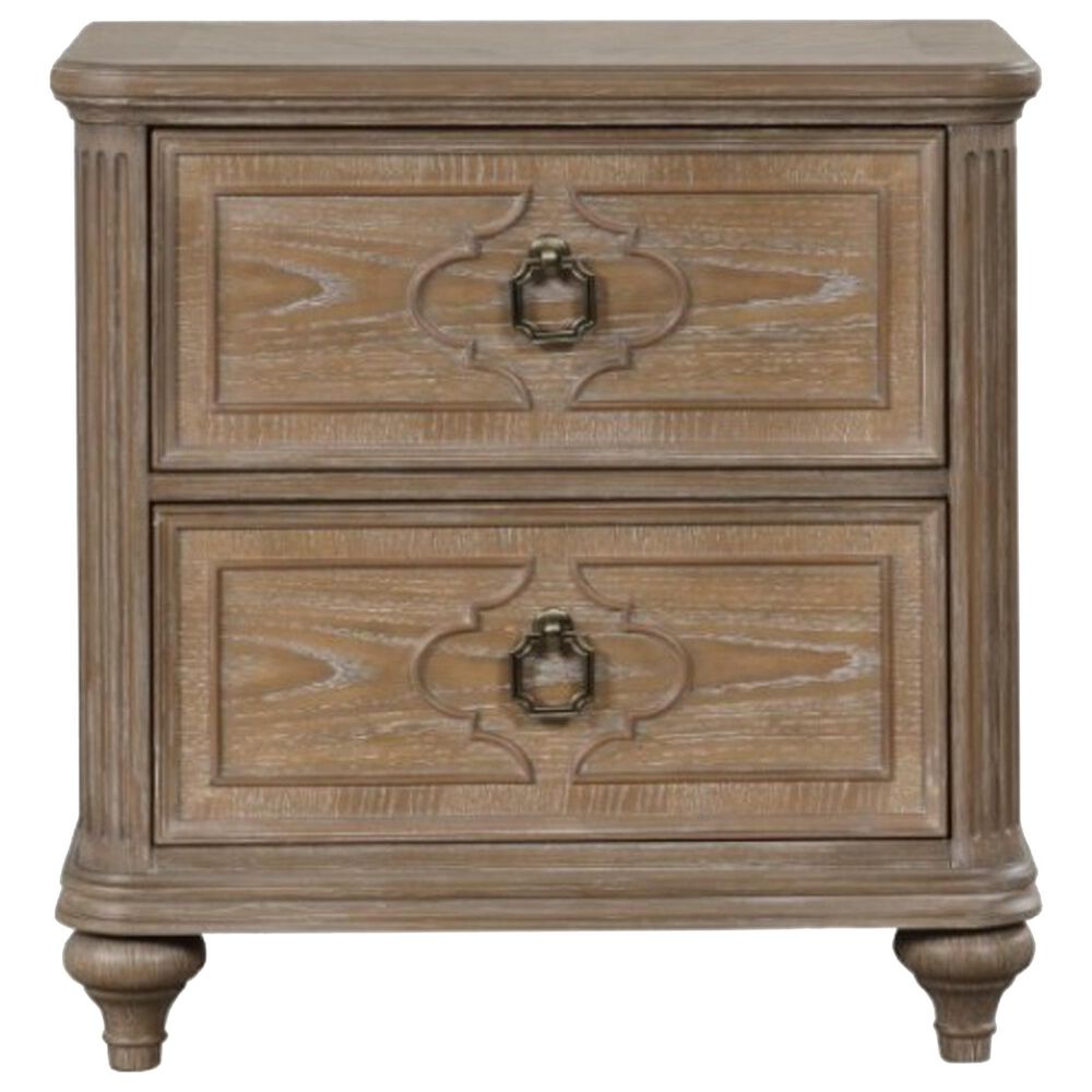 Furniture of America Lyris 2-Drawer Nightstand in Rustic Oak, , large