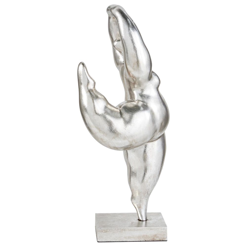 Maple and Jade 20&quot; x 7&quot; Dancing Women Sculpture in Silver, , large