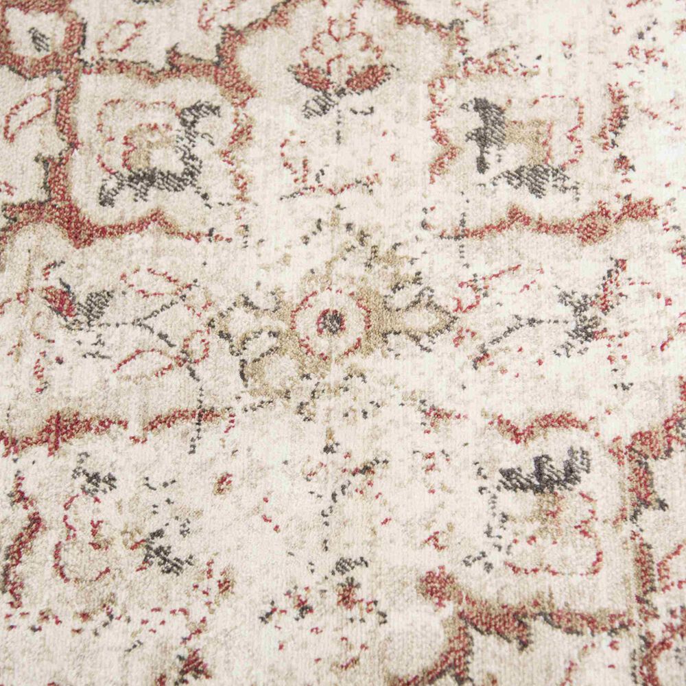 RIZZY Gossamer Beige, Grey and Red 9&#39; x 12&#39; Area Rug, , large