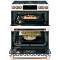 Cafe 30" Slide-IN Front Control Dual-Fuel Double Oven with Convection Range in Matte White with Brushed Bronze Handle, , large