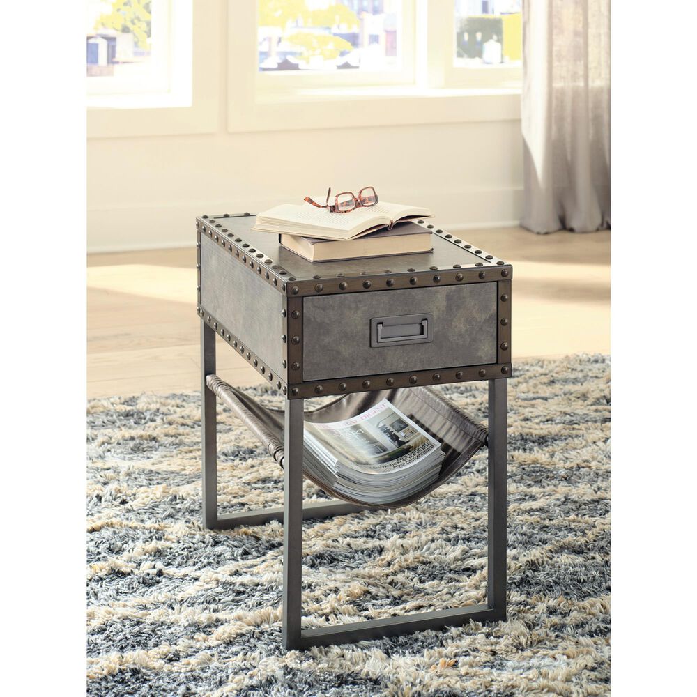 Ashley Derrylin End Table in Bronze and Brown, , large