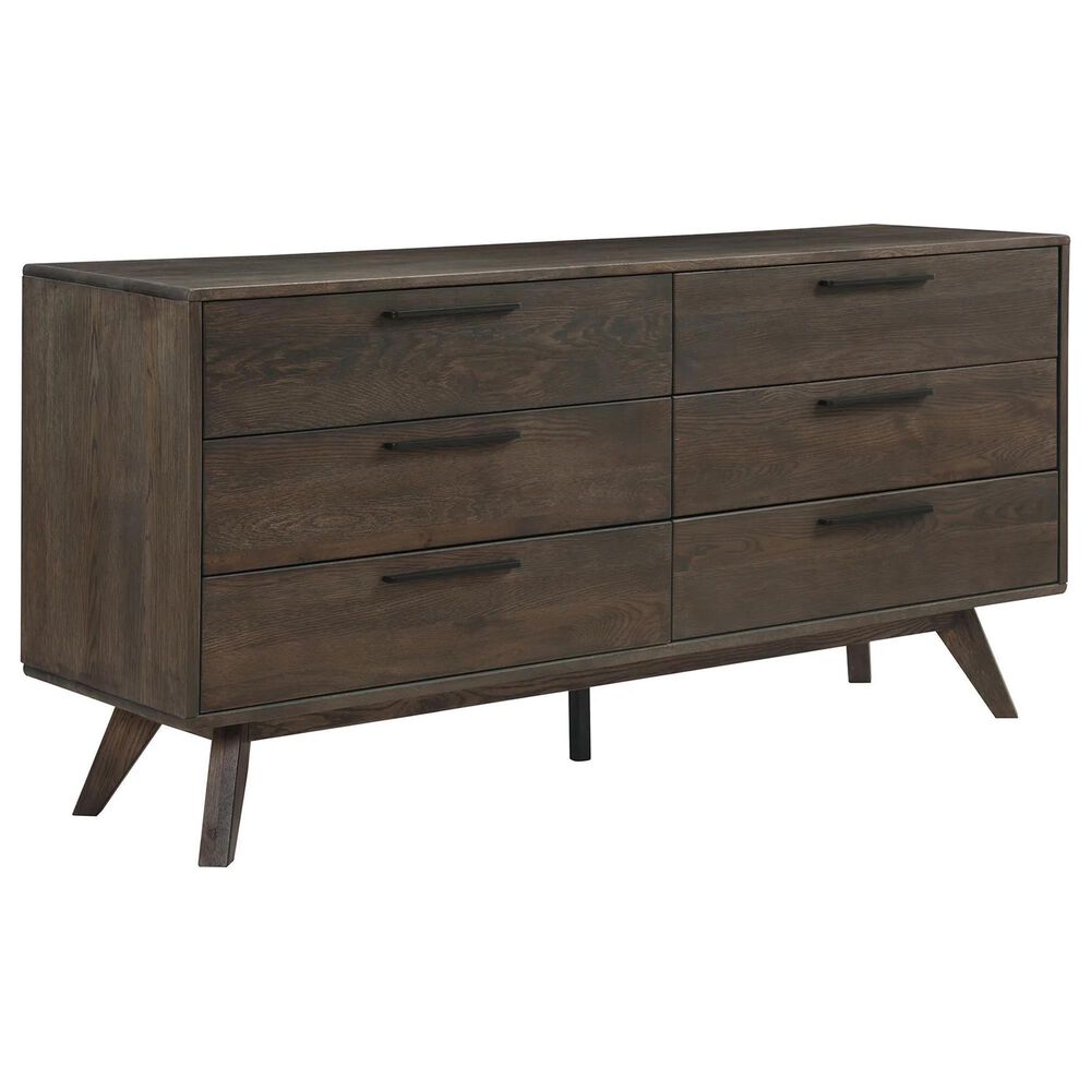 Blue River Astoria 6-Drawer Dresser in Dark Brown, , large