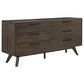 Blue River Astoria 6-Drawer Dresser in Dark Brown, , large