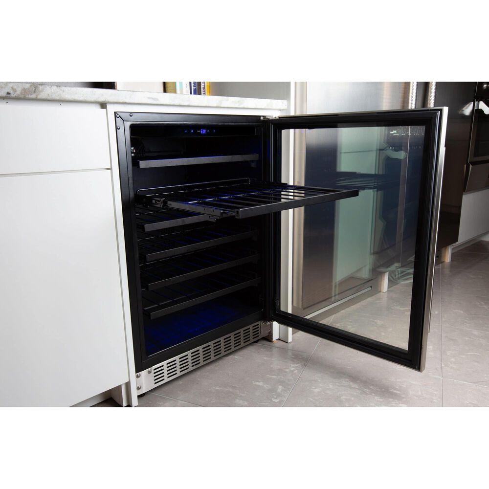 Azure 5.6 Cu. Ft. Glass Door Wine Center in Stainless Steel, , large