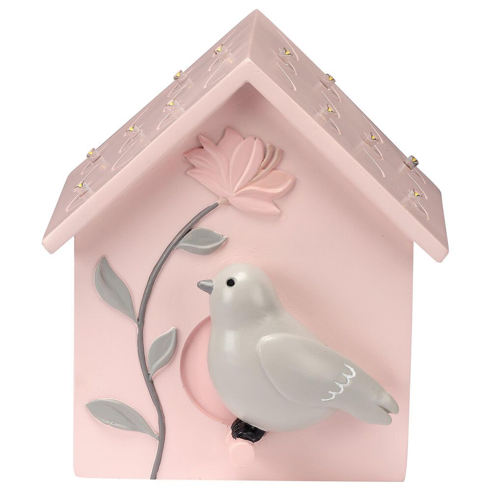 Lambs and Ivy Petals Table Top Night Light LED Lamp in Pink and Gray, , large