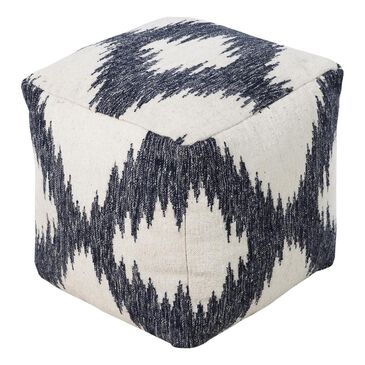 Surya Pouf in Ivory and Navy, , large