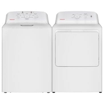 Hotpoint 4.0 Cu. Ft. Top Load Washer and 6.2 Cu. Ft. Electric Dryer Laundry Pair in White, , large